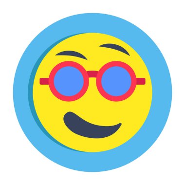 Güneş gözlüğü emojisinin moda tasarım simgesi