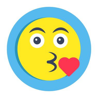 Kiss emojisinin yaratıcı tasarım simgesi