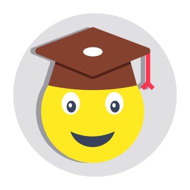 Mezuniyet emojisinin moda tasarım simgesi