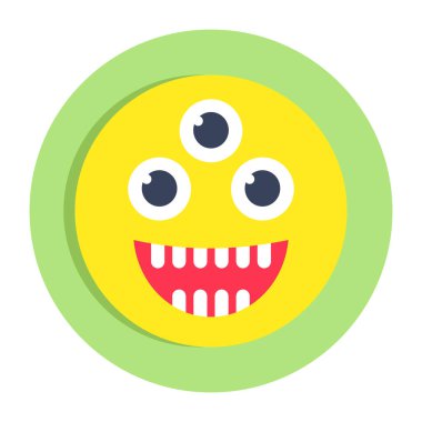 Trendy design icon of monster emoji clipart