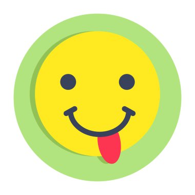 Salyalı yüzün eşsiz bir vektör tasarımı