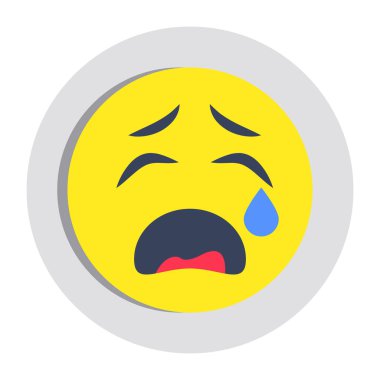 Ağlayan yüzün yaratıcı tasarım simgesi
