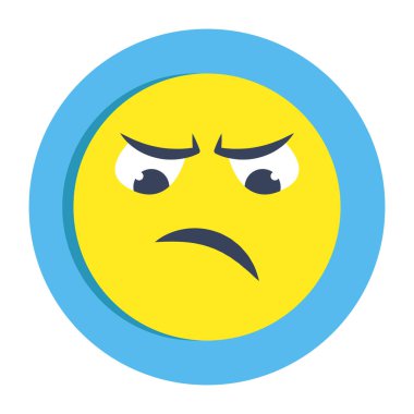Üzgün yüzün renkli tasarım simgesi