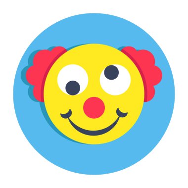 Palyaço yüzünün mükemmel tasarım simgesi