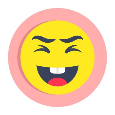 Mutlu yüzün güzel bir tasarım simgesi