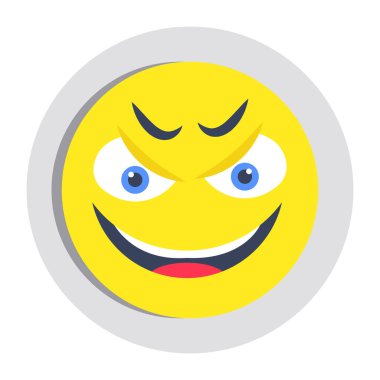 Mutlu yüzün güzel bir tasarım simgesi