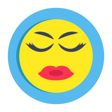 Modern design icon of makeup emoji clipart