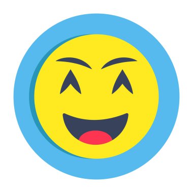 Mutlu yüzün güzel bir tasarım simgesi