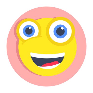 Şaşırmış yüzün yaratıcı tasarım simgesi