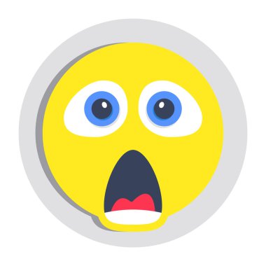 Şaşırmış yüzün yaratıcı tasarım simgesi