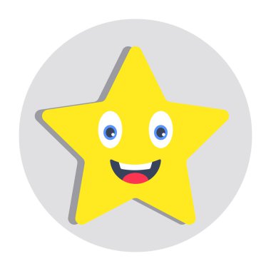 Yıldız emojisinin bir simge tasarımı