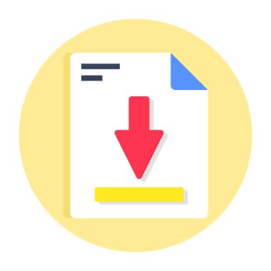 An icon design of file download