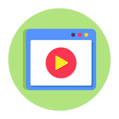 Unique design icon of play video