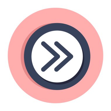 Hızlı ileri okun modern biçim simgesi