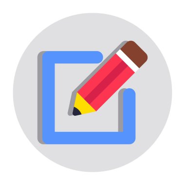 Yazmanın renkli tasarım simgesi