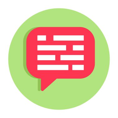 Sohbet baloncuğunun moda tasarım simgesi