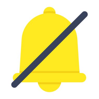 Çan simgesi olmayan modaya uygun bir vektör tasarımı