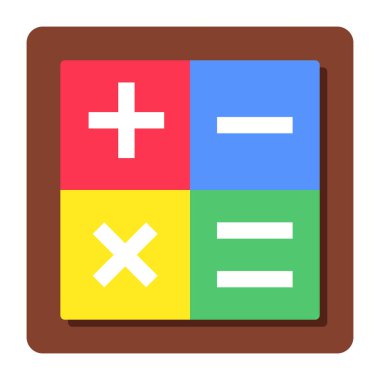 Matematik işaretinin kavramsal düz tasarım simgesi