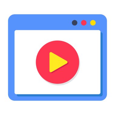 Unique design icon of play video