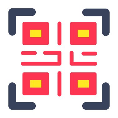 Düz tasarım barkod simgesi