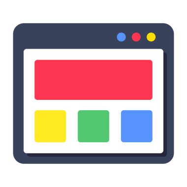 Modern design icon of web design