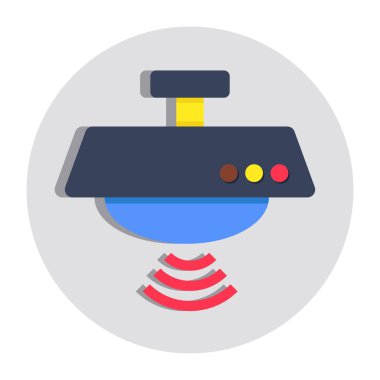 Akıllı duman dedektörünün güzel bir tasarım simgesi