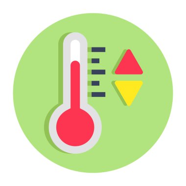 Sıcaklık değişiminin modaya uygun tasarım simgesi