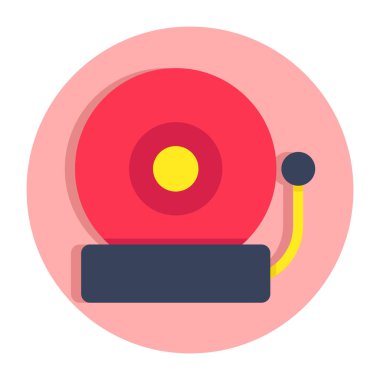 Okul çanının renkli tasarım simgesi