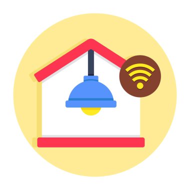 Ev ışığının renkli tasarım simgesi