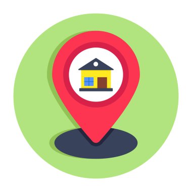 Ev konumunun modern tasarım simgesi