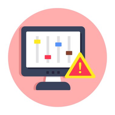 Eşitleyici hatasının modern tasarım simgesi