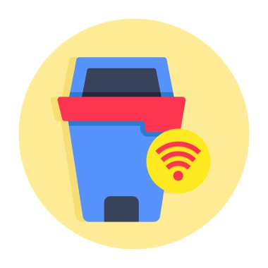 Akıllı çöp için mükemmel tasarım simgesi