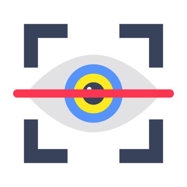 A trendy design icon of eye Scan clipart