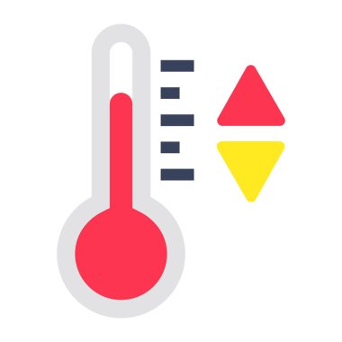 Sıcaklık değişiminin modaya uygun tasarım simgesi