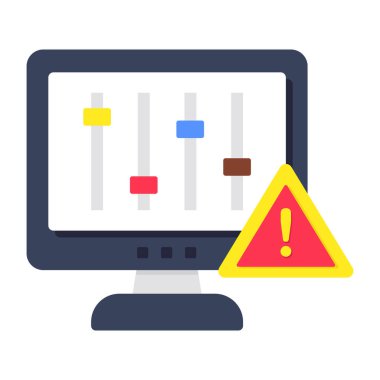 Eşitleyici hatasının modern tasarım simgesi