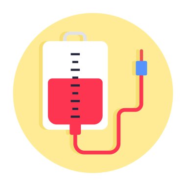 IV damlasının kavramsal düz tasarım simgesi