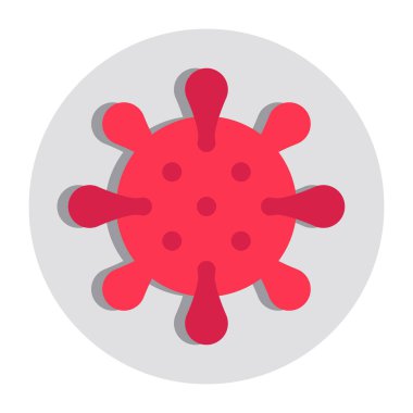 COVID-19 'un düz tasarım simgesi