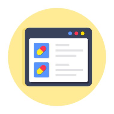 Online tıbbın düzenlenebilir tasarım simgesi