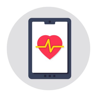 Mobil tıbbi uygulamanın son moda vektör tasarımı