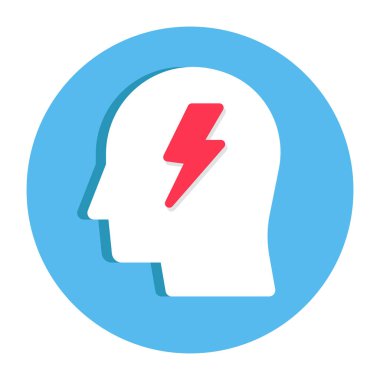 An icon design of brain power