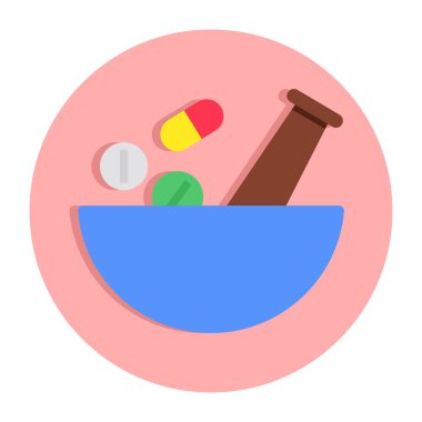 Modern design icon of pestle mortar clipart