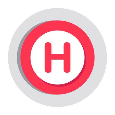 Hastane işaretinin yaratıcı tasarım simgesi.