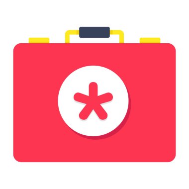 Tıbbi malzemelerin vektör tasarımı beyaz arkaplanda izole edildi