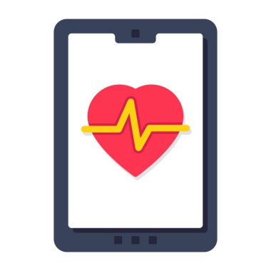 Mobil tıbbi uygulamanın son moda vektör tasarımı