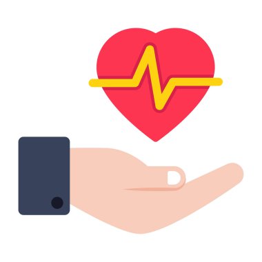 Kalp bakımının modern tasarım simgesi