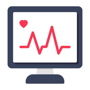 ecg monitörünün eşsiz bir tasarım simgesi