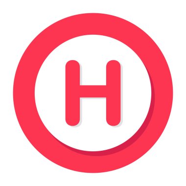 Hastane işaretinin yaratıcı tasarım simgesi.