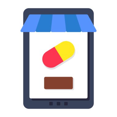 Çevrimiçi eczanenin modern tasarım simgesi