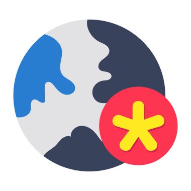 Modern design icon of global healthcare