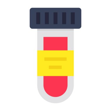 An editable design icon of sample tube, lab apparatus clipart